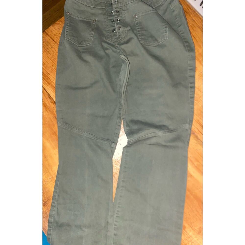 Ralph Ralph Lauren Womens Pants Olive Green Size 10 100% Cotton
